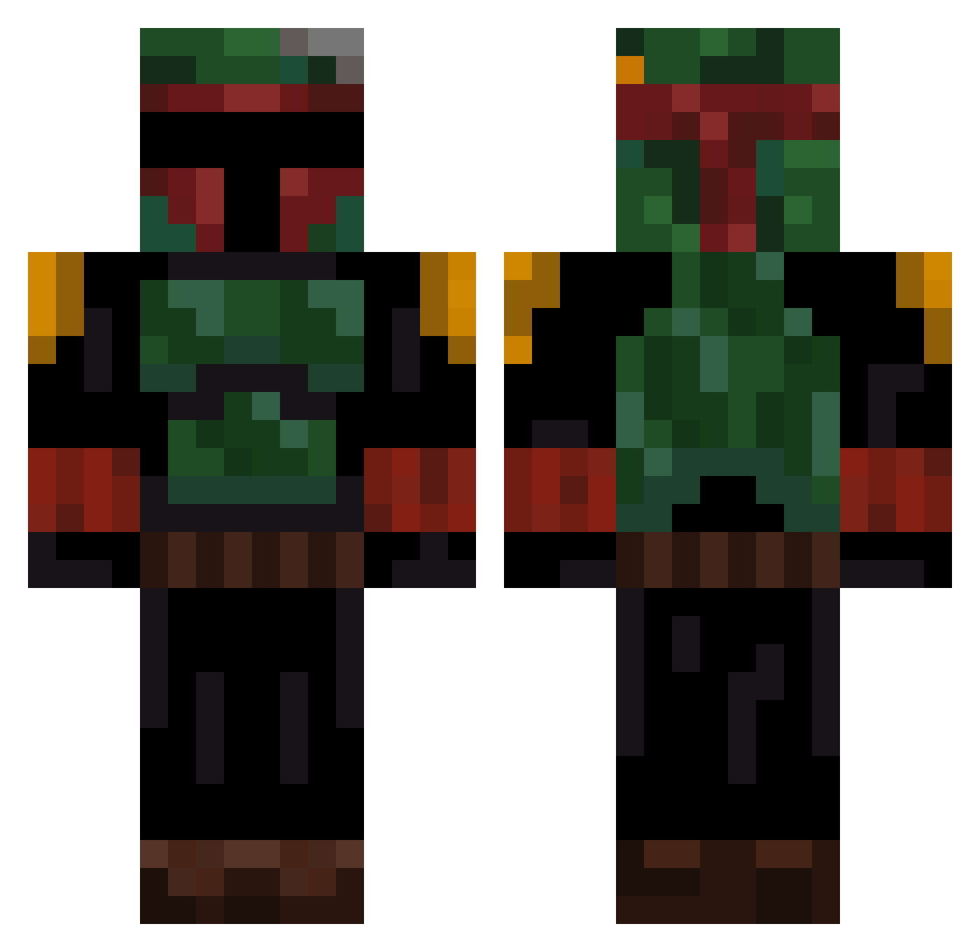 King_Gamer18 Minecraft skin, front and back view