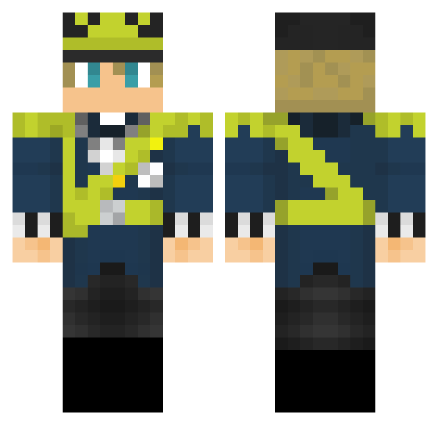 Gidsgo Minecraft skin, front and back view