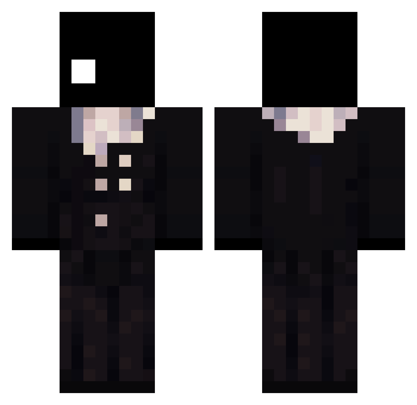 AshyAsh13 Minecraft skin, front and back view