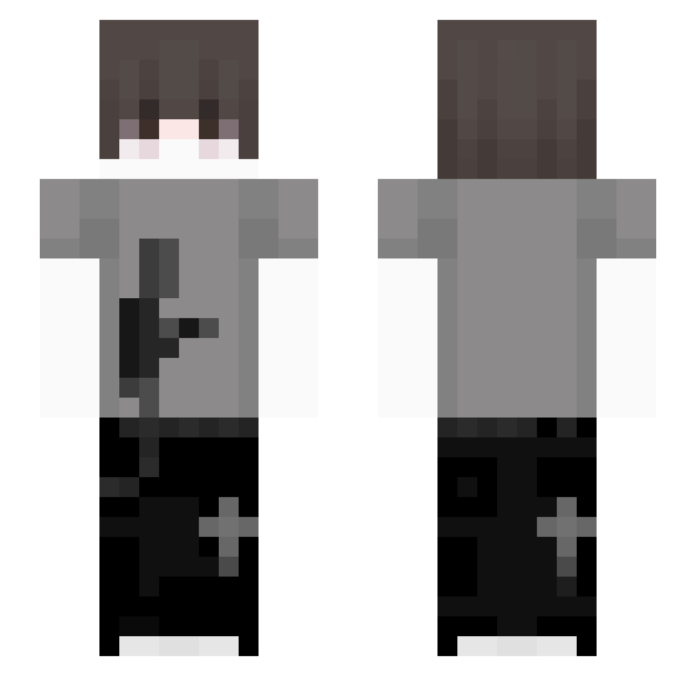 zxitwww Minecraft skin, front and back view
