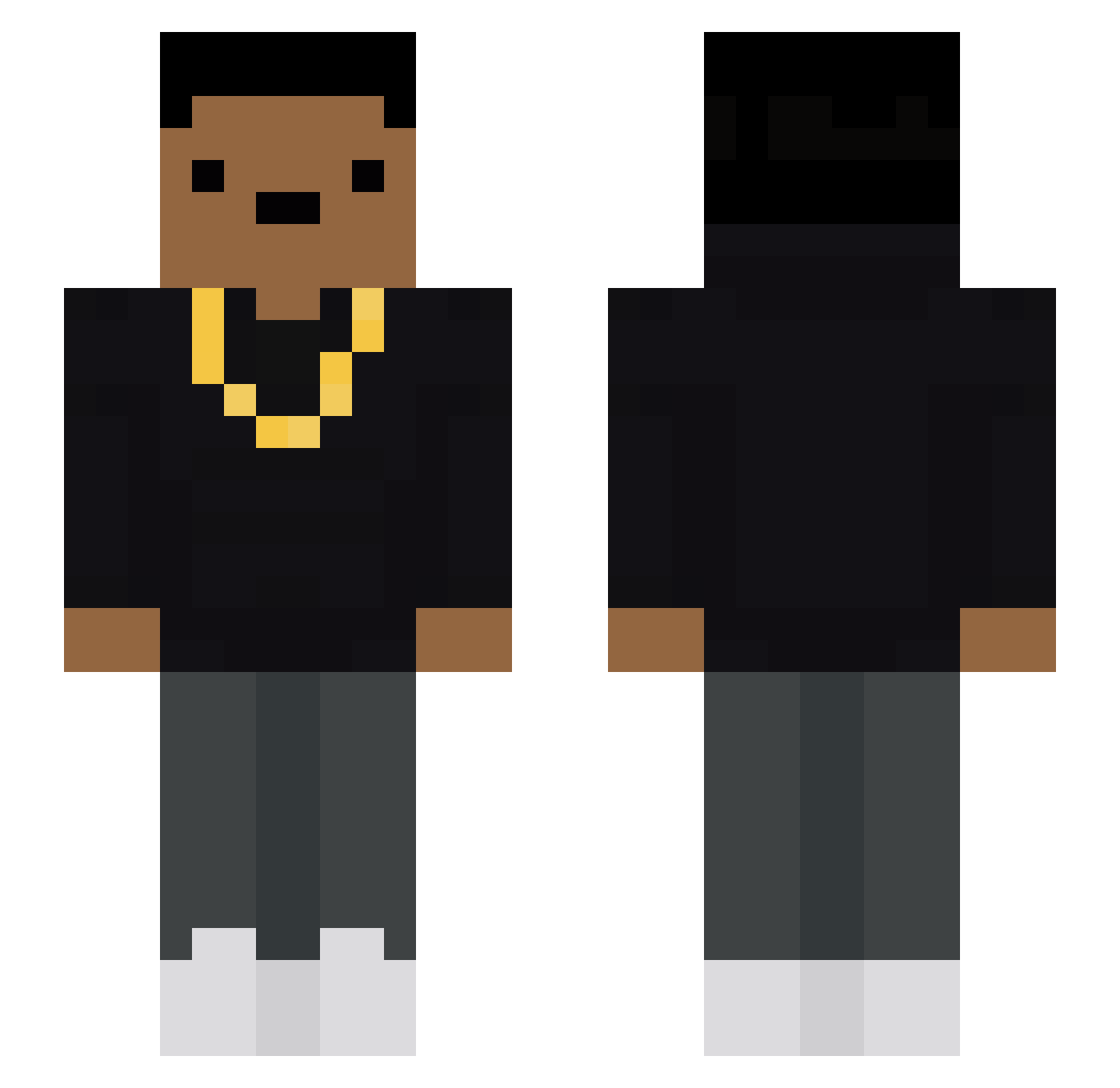 Wachiturrin Minecraft skin, front and back view
