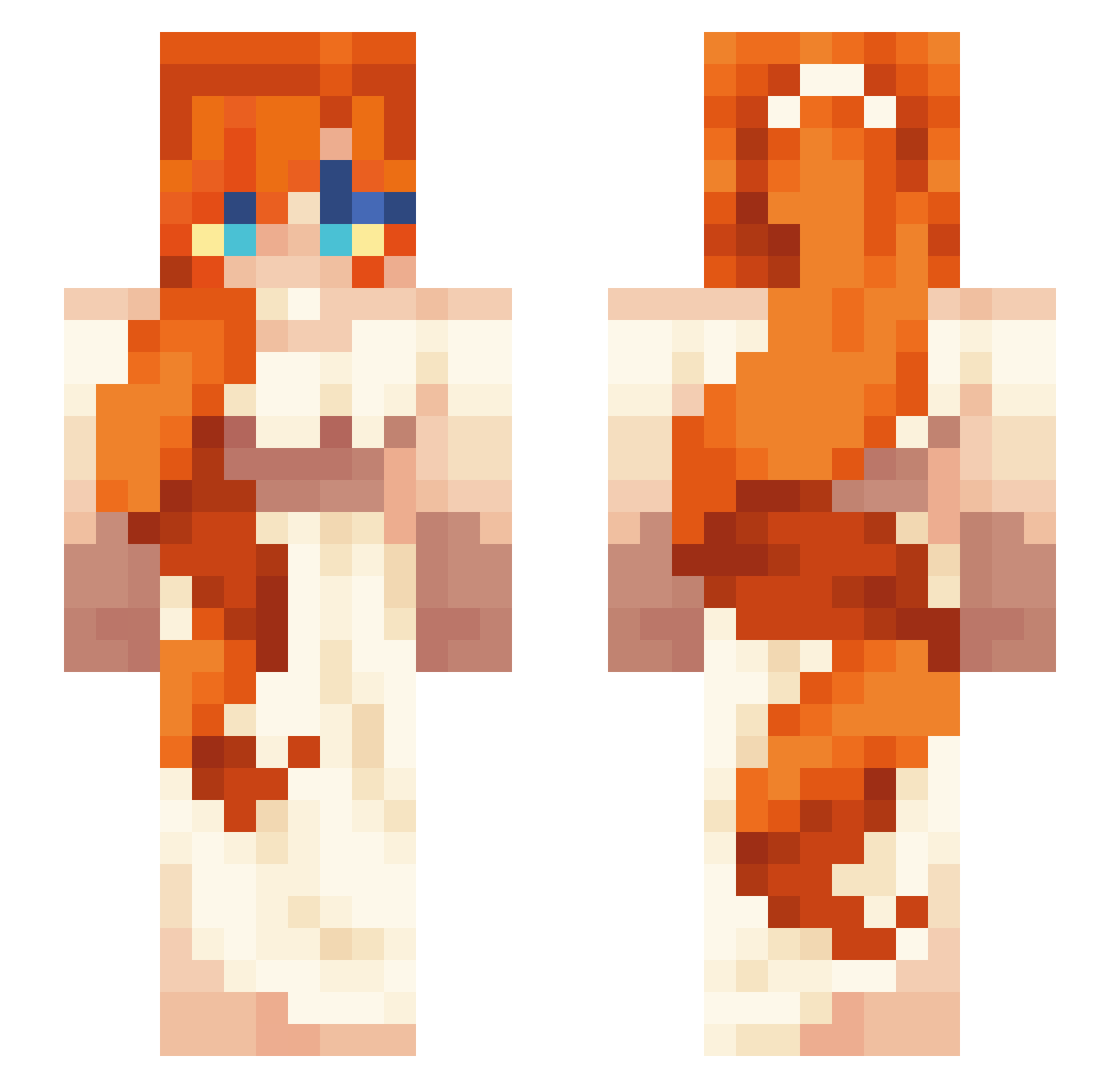 TioRoz Minecraft skin, front and back view