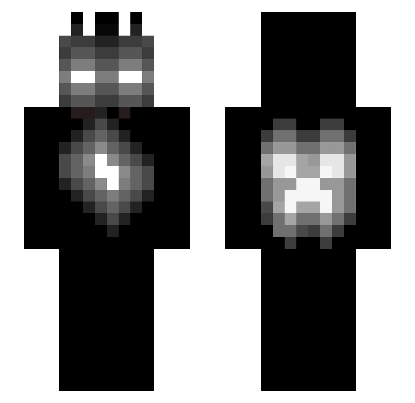 Ronniebonnie36 Minecraft skin, front and back view