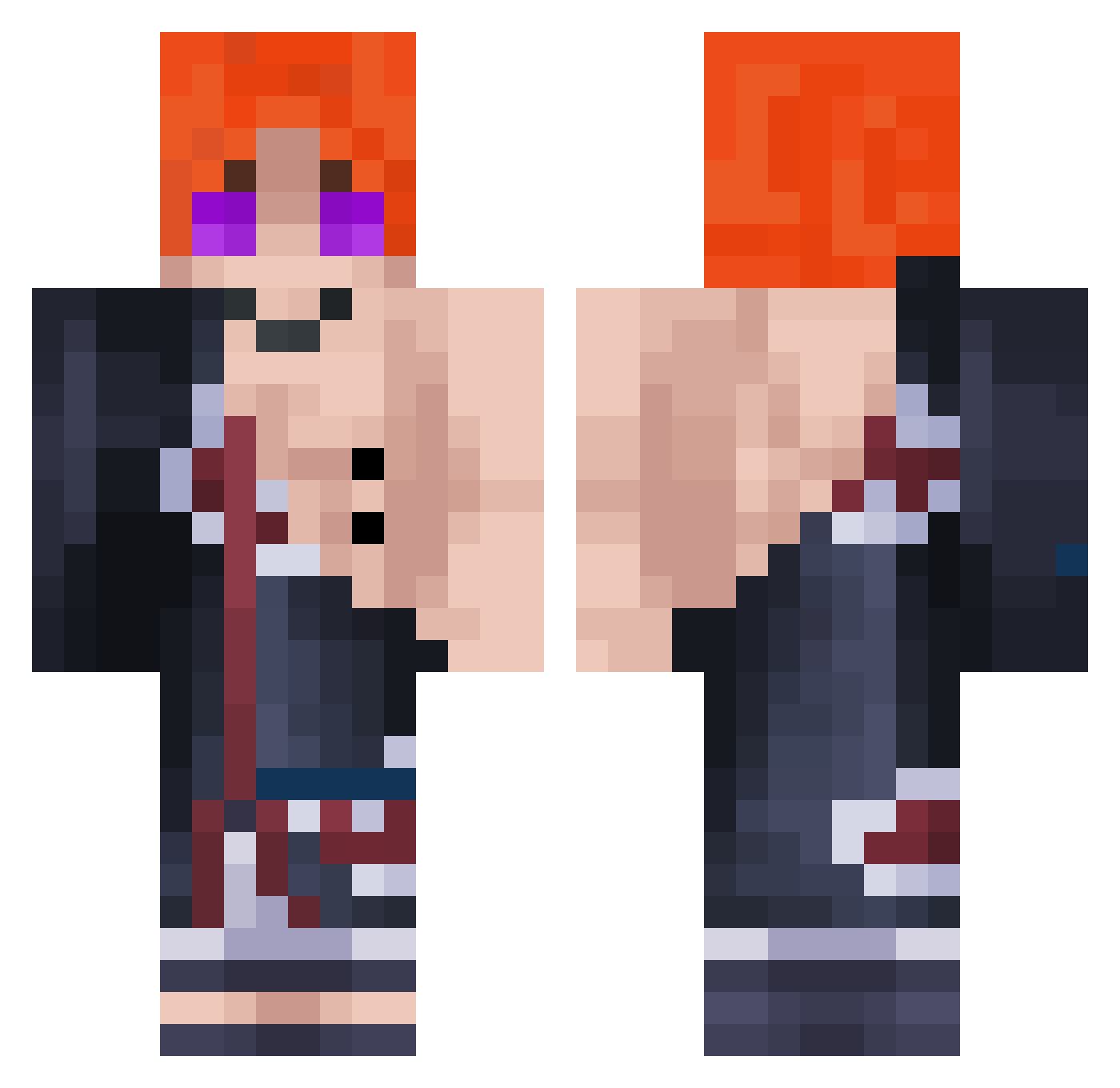 ENZUOSI Minecraft skin, front and back view