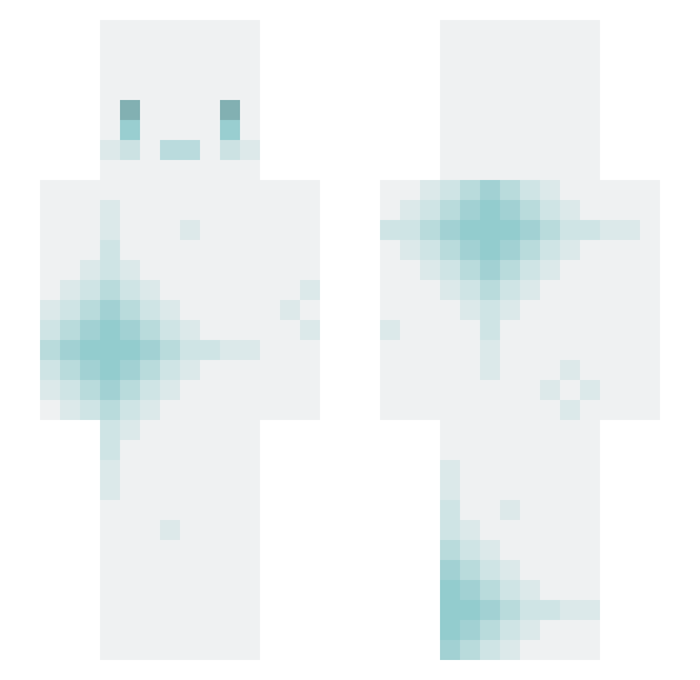 oFalls Minecraft skin, front and back view