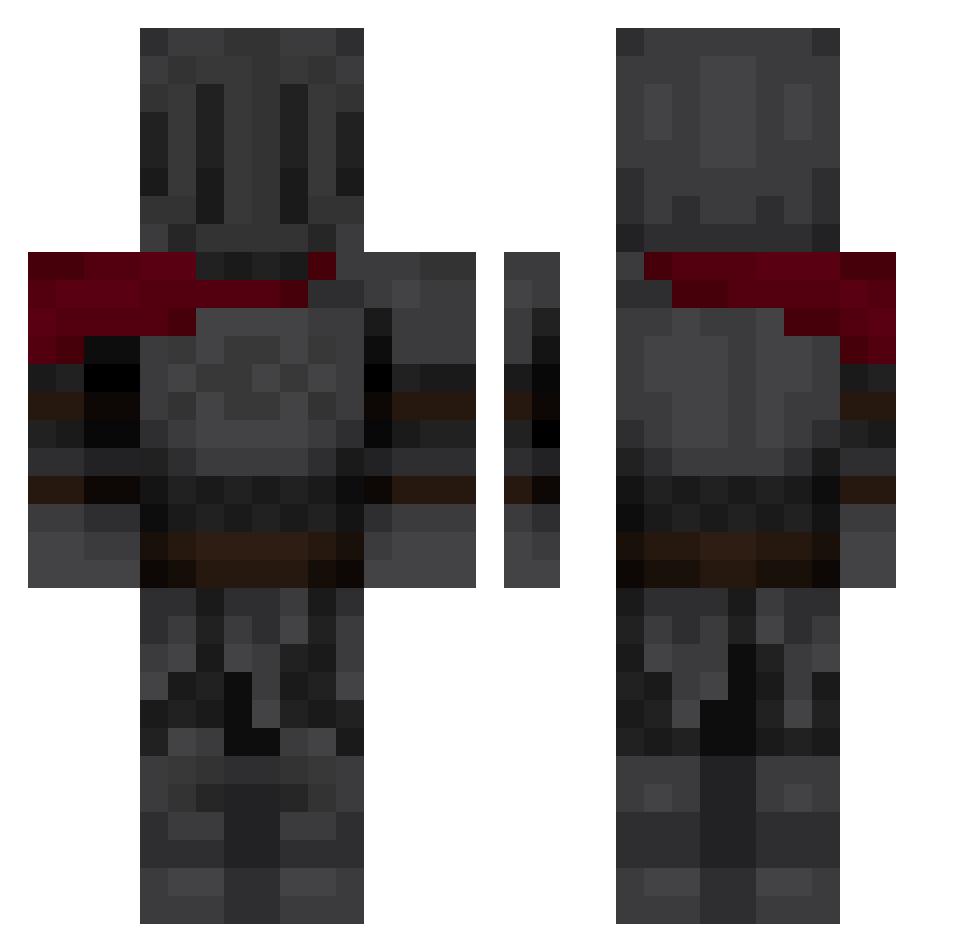 ZYPRUX Minecraft skin, front and back view