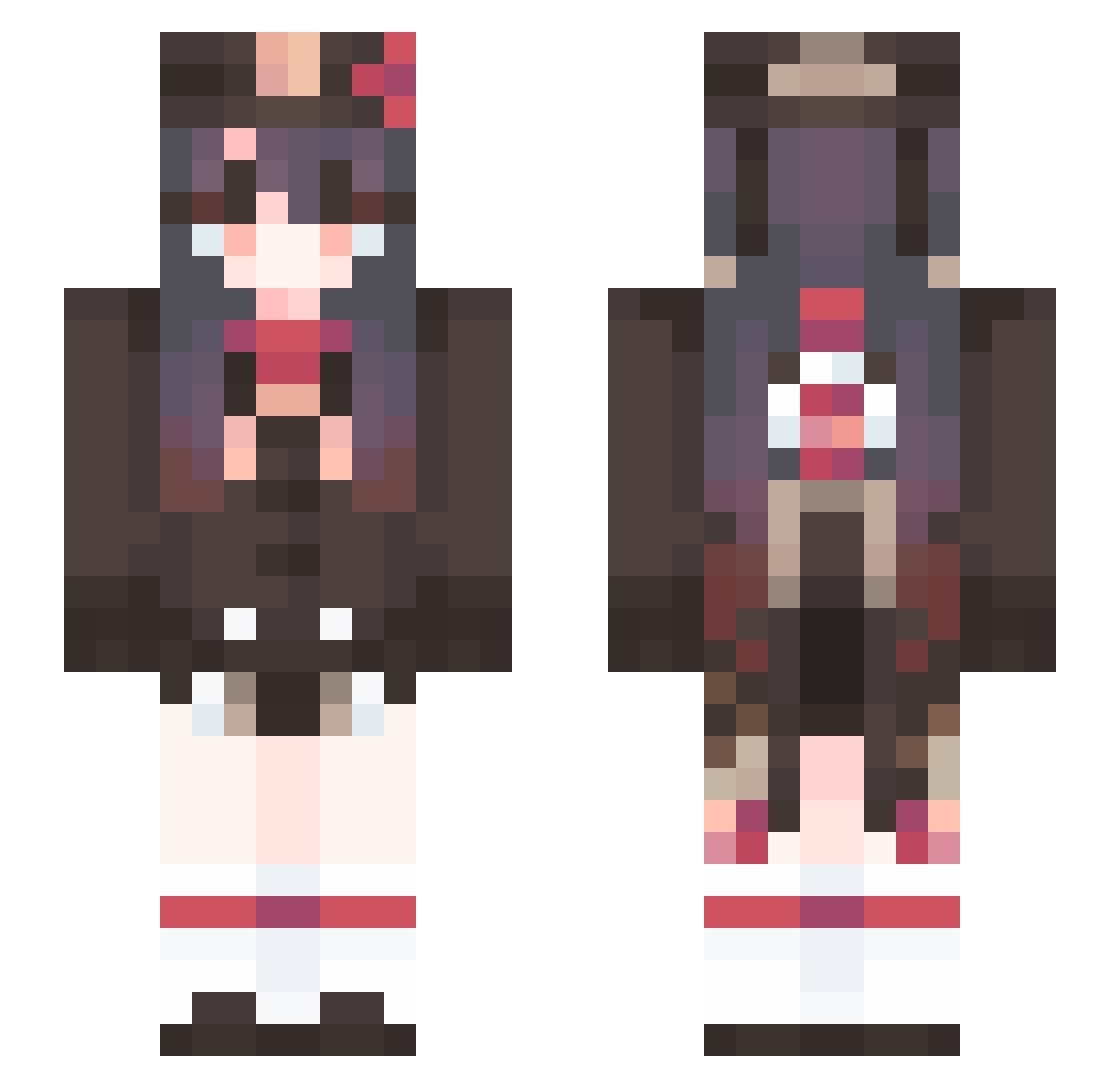EllaBanana_ Minecraft skin, front and back view