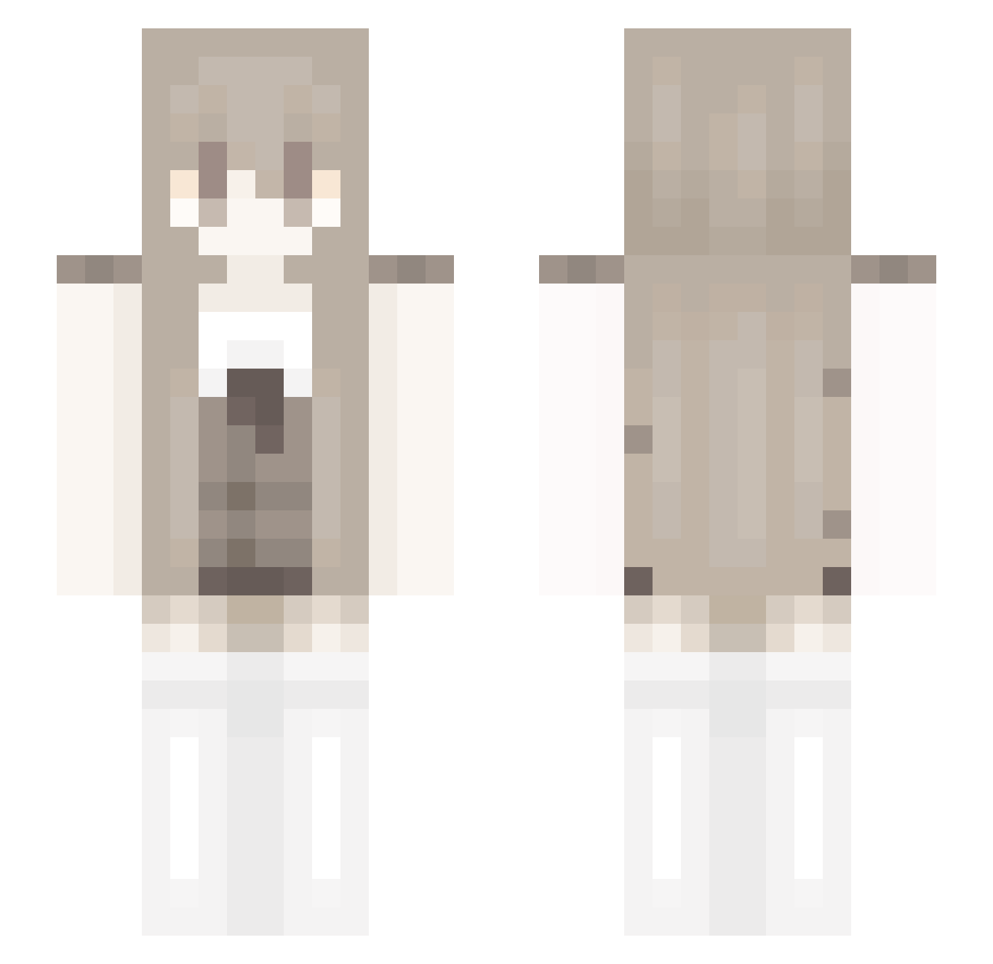 waenselldog Minecraft skin, front and back view