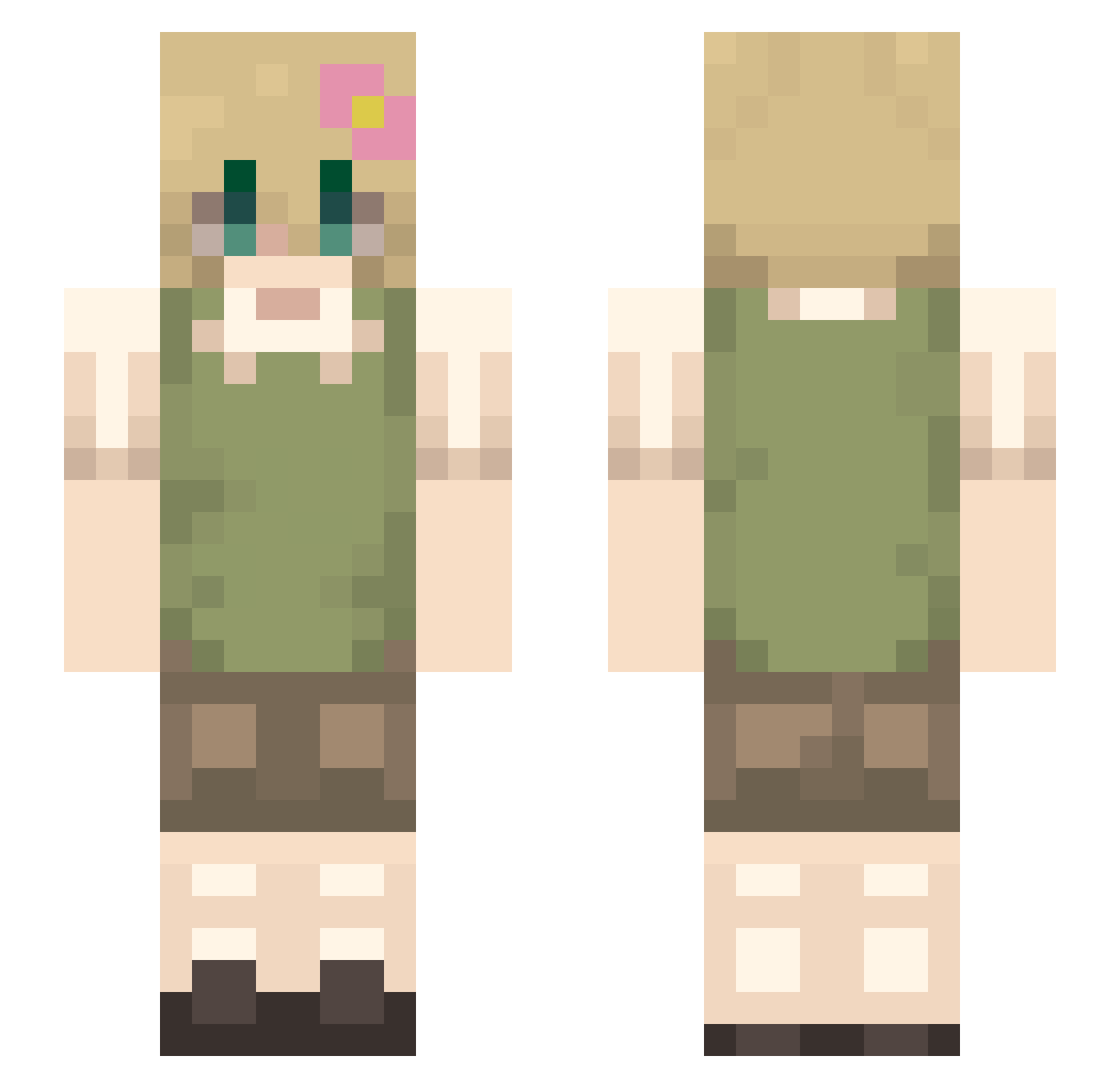 Mart1238 Minecraft skin, front and back view