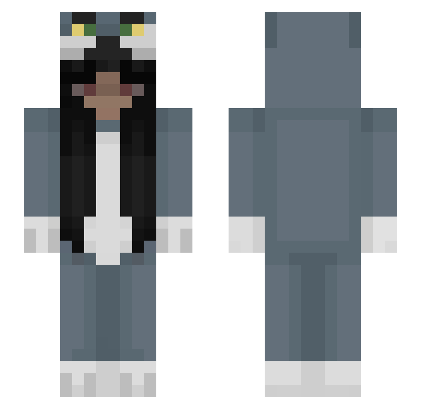 kate_e Minecraft skin, front and back view