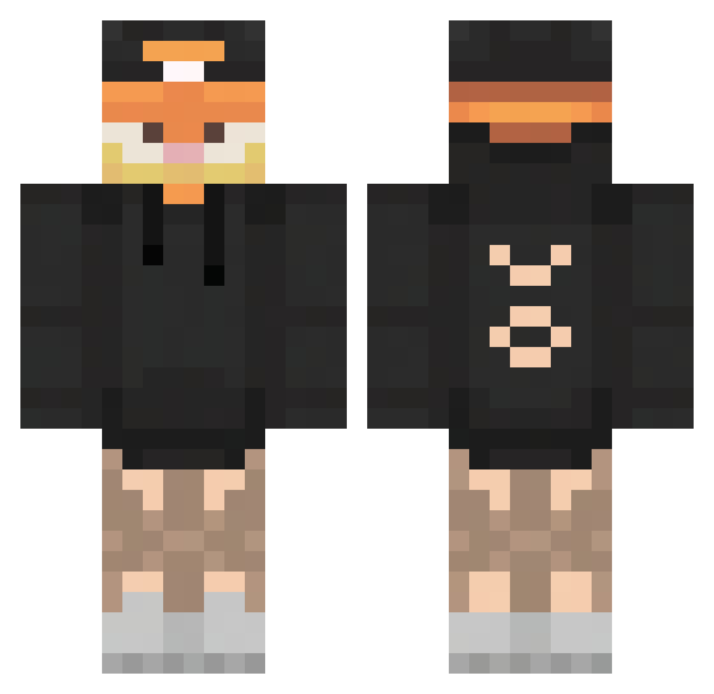 Wkurzonykotel130 Minecraft skin, front and back view
