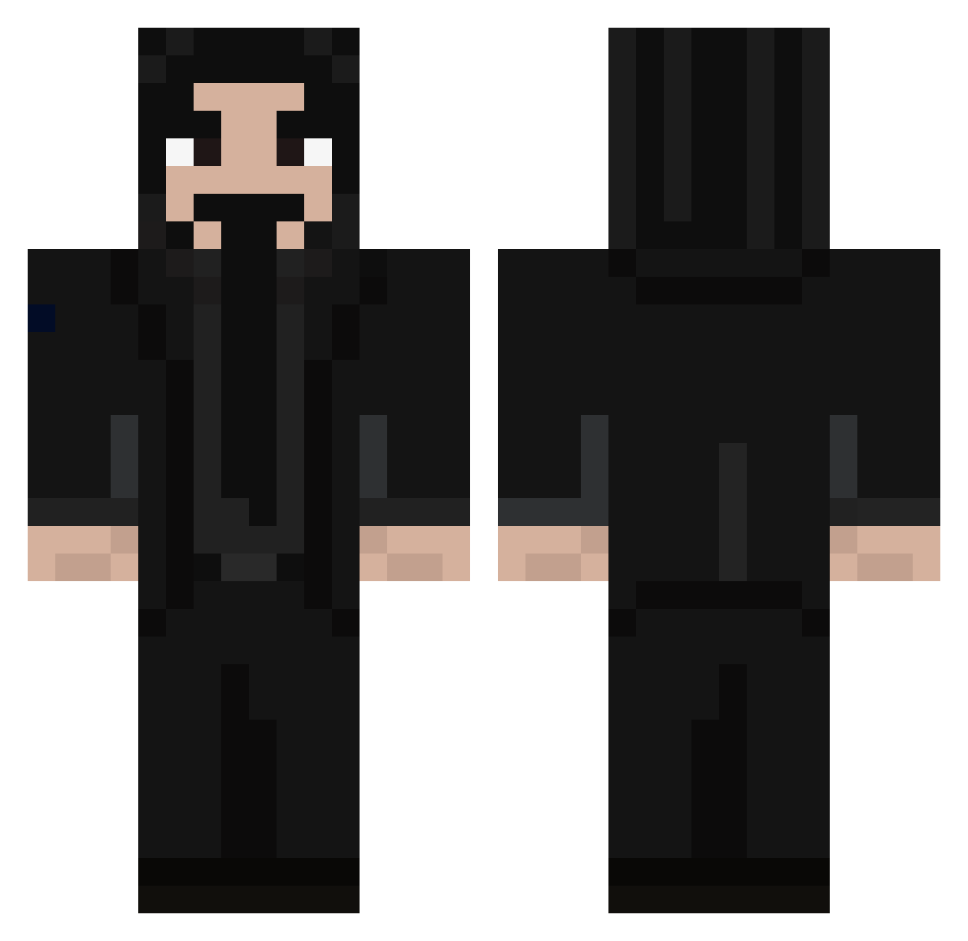 Vally2411 Minecraft skin, front and back view