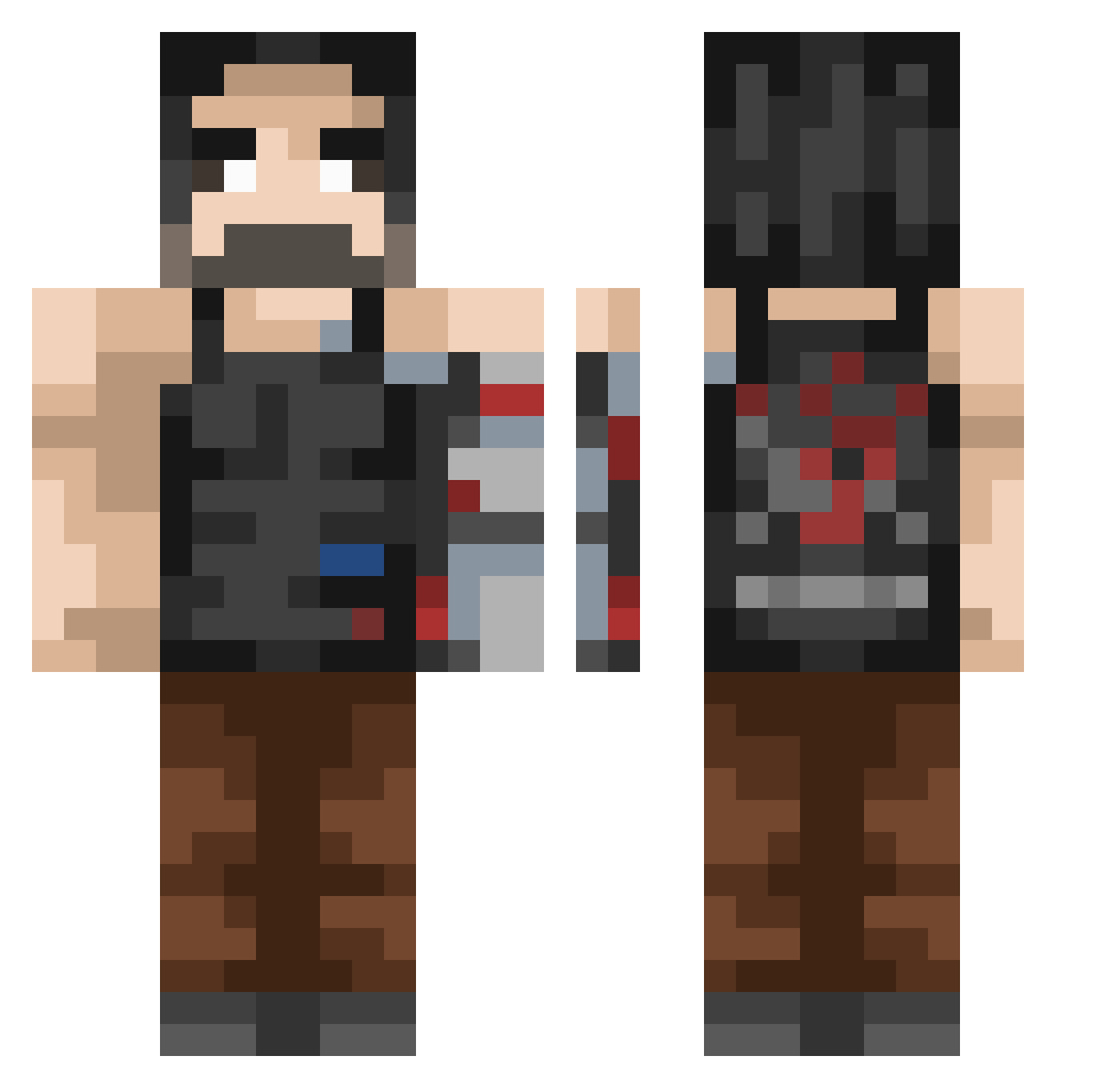 _ReanuKeeves Minecraft skin, front and back view