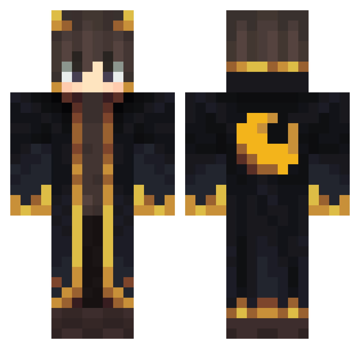 Itz_igus Minecraft skin, front and back view