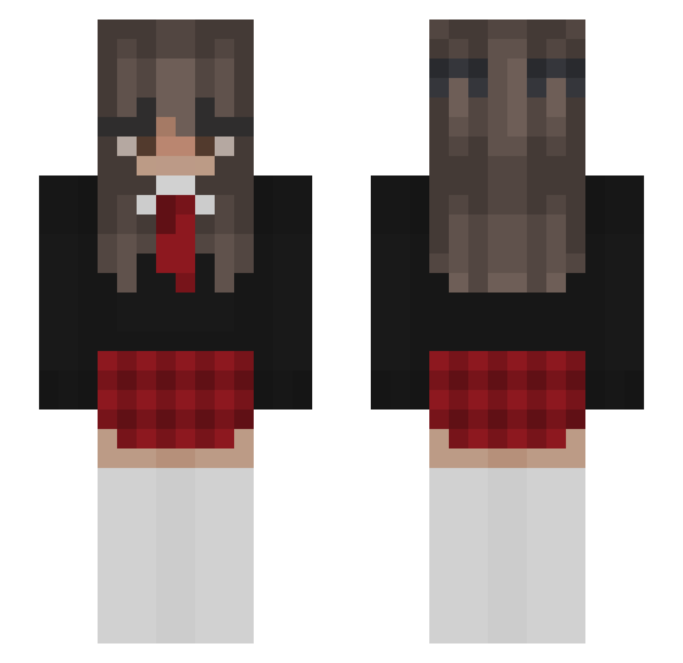 Moneerah Minecraft skin, front and back view