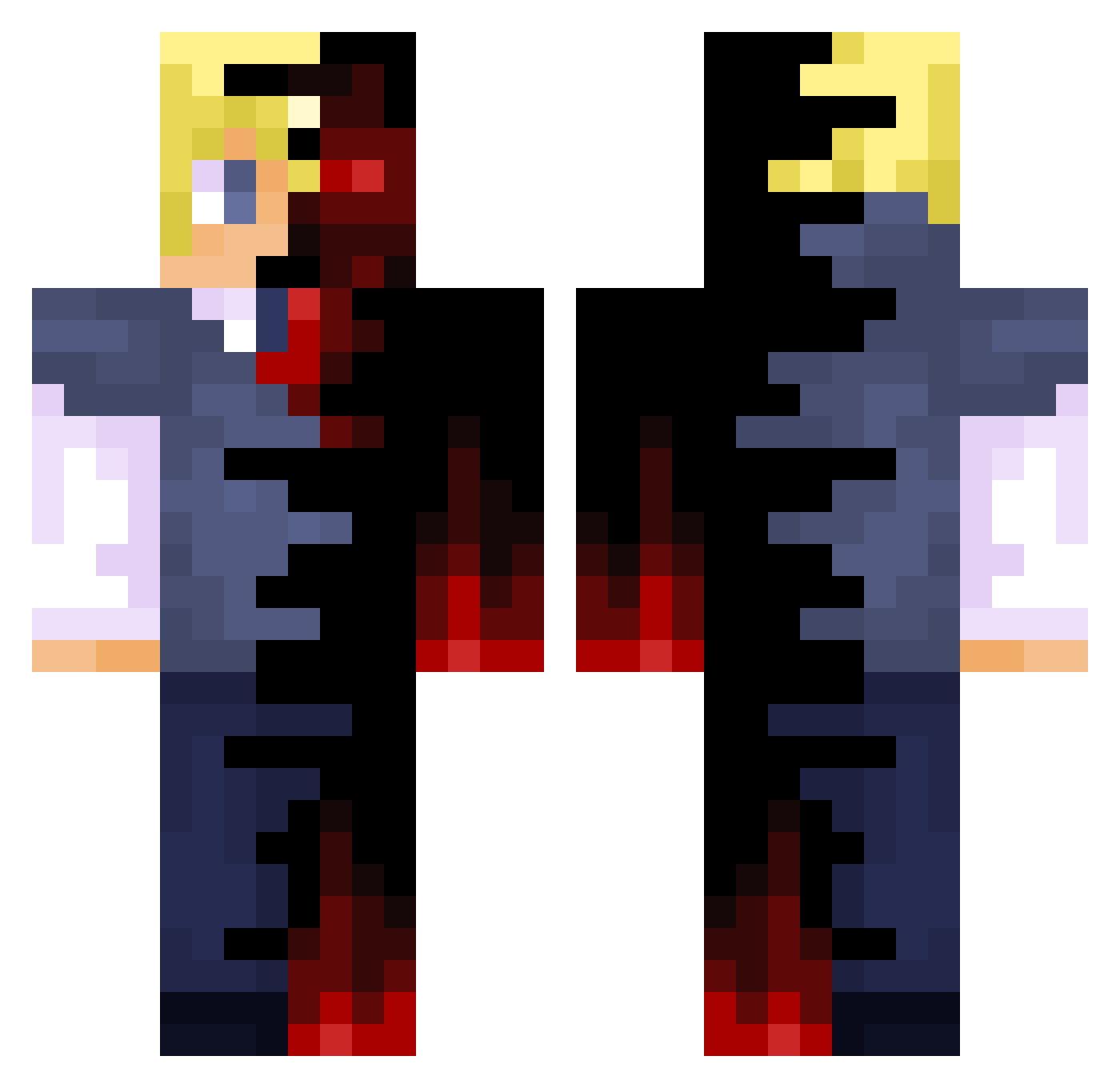cotton___ Minecraft skin, front and back view