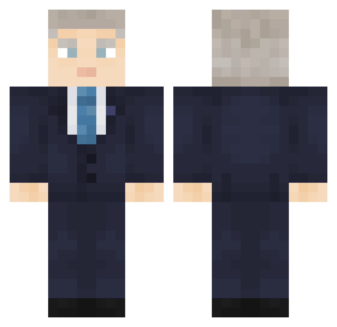 Kenezzz Minecraft skin, front and back view