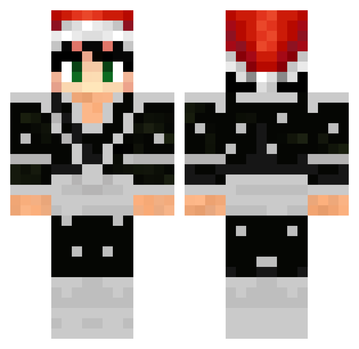 REVOGA Minecraft skin, front and back view