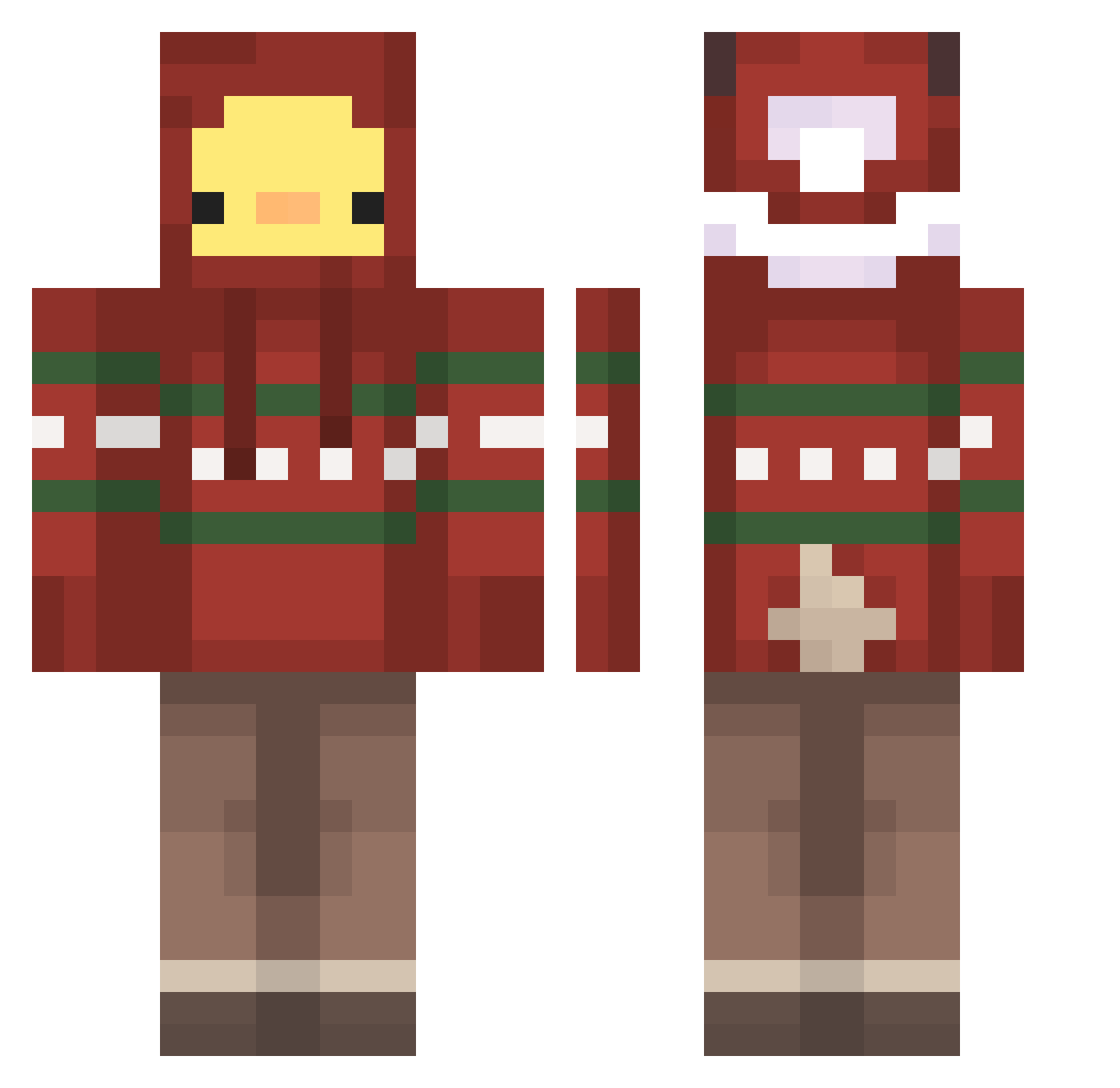 samjam004 Minecraft skin, front and back view