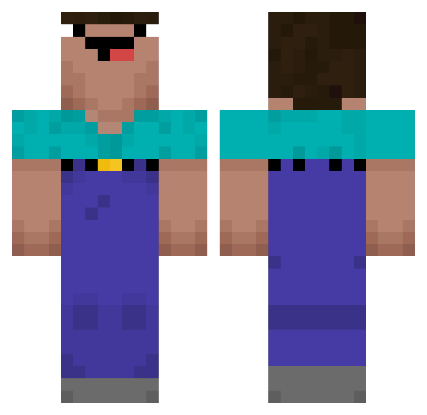 Adolf_Alaizovich Minecraft skin, front and back view