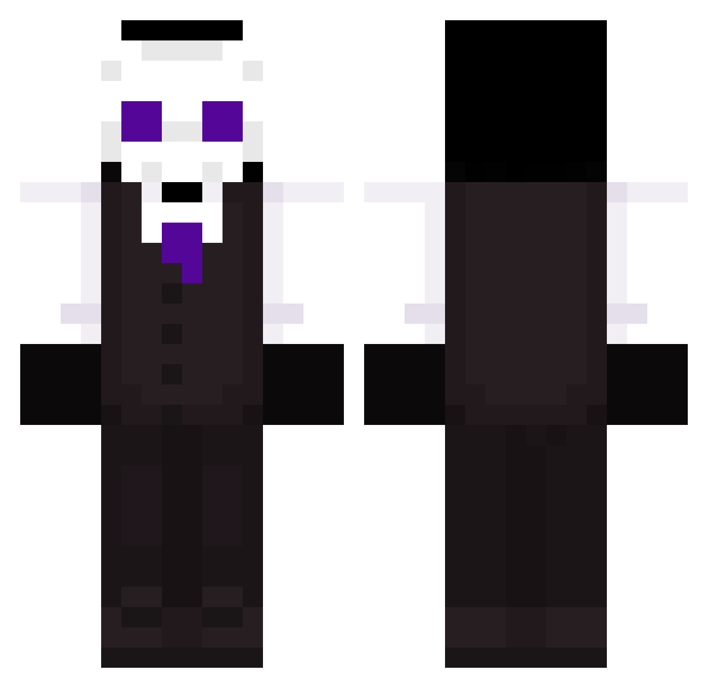ZombieZenith Minecraft skin, front and back view