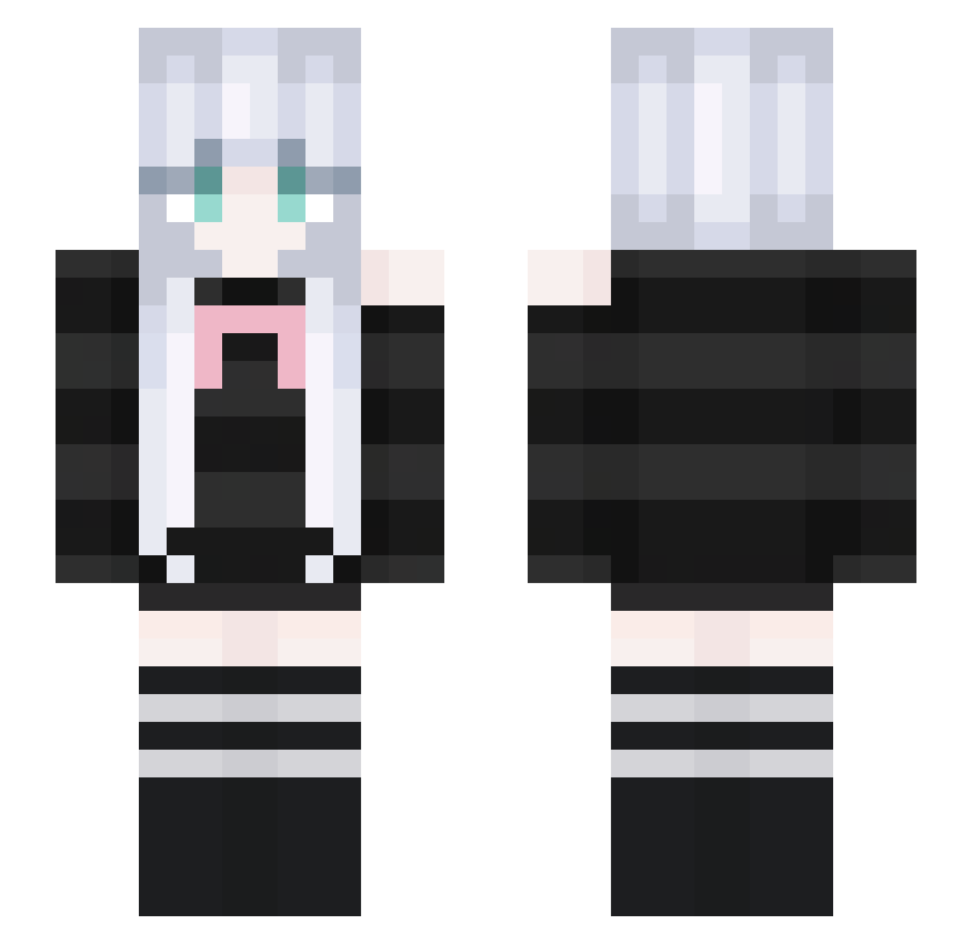 SexyNeg0R Minecraft skin, front and back view