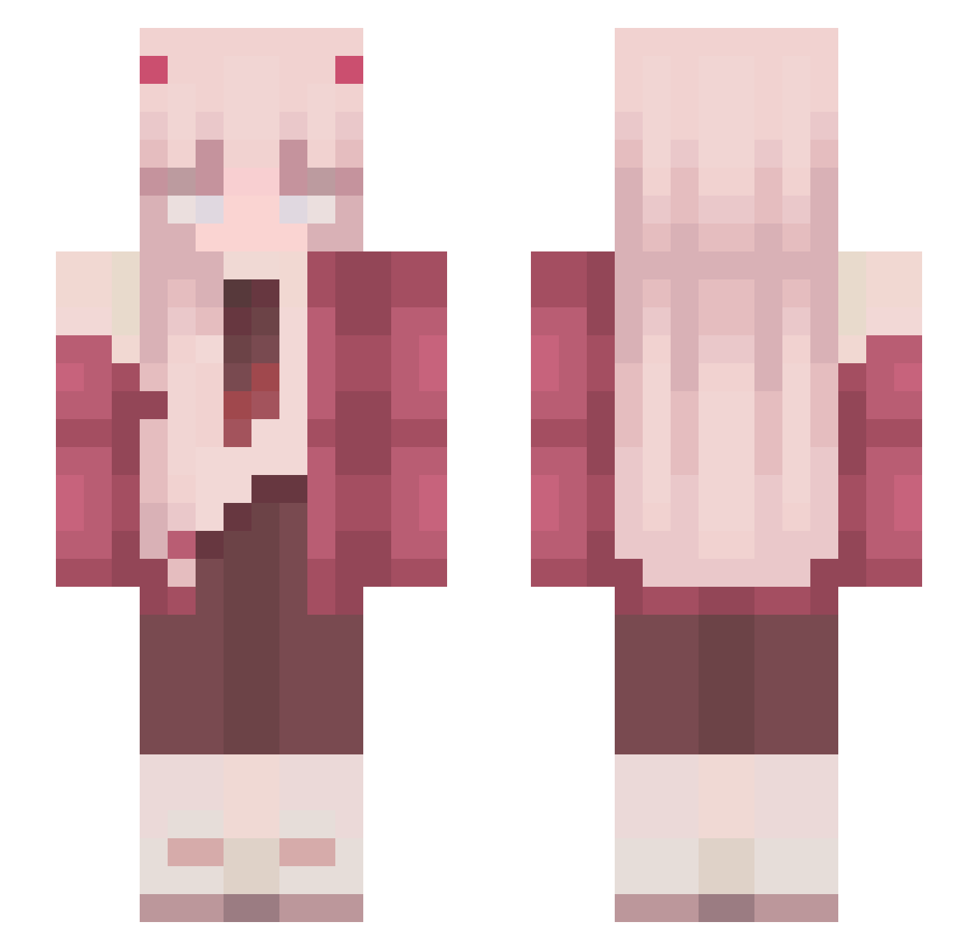 SMALL_yellow_ Minecraft skin, front and back view