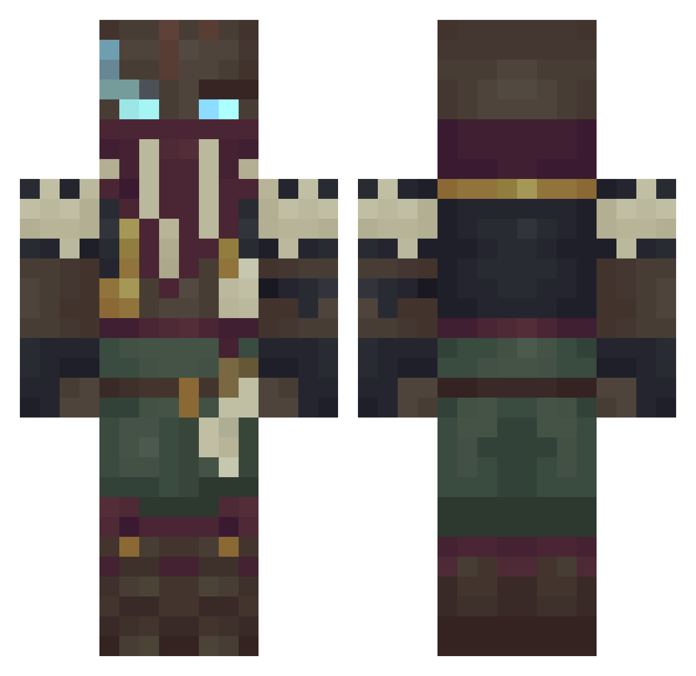 Mgoodwin03 Minecraft skin, front and back view