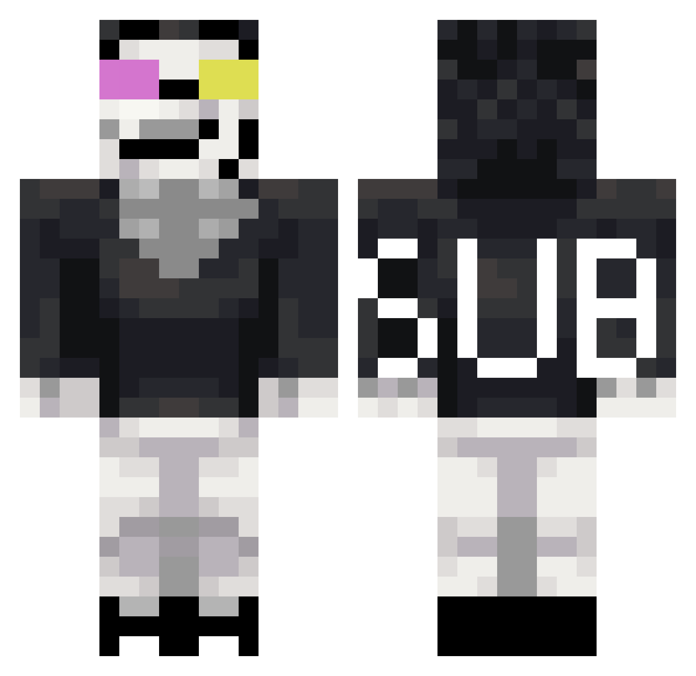 TheLemon1234 Minecraft skin, front and back view