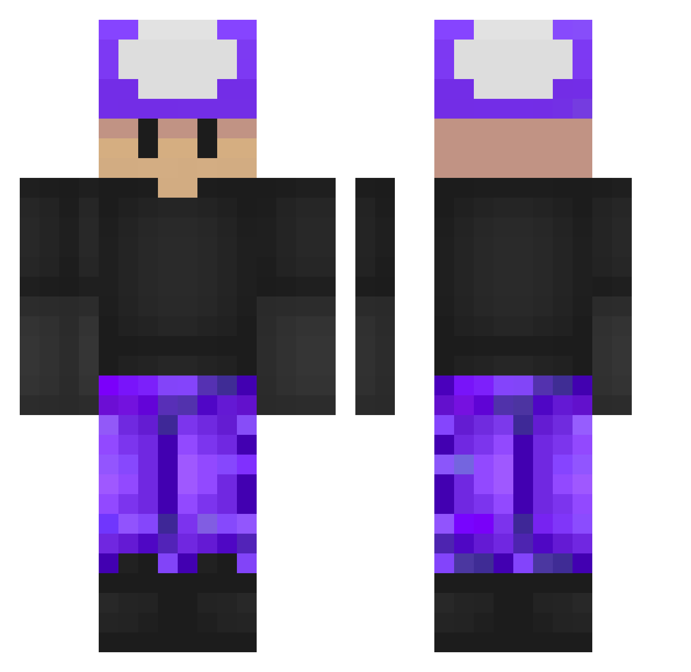 baste123 Minecraft skin, front and back view