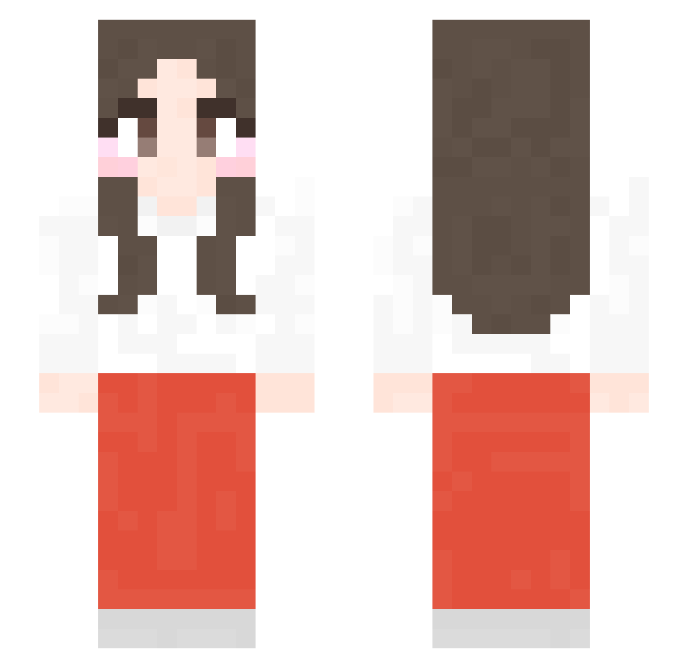 shina6334 Minecraft skin, front and back view