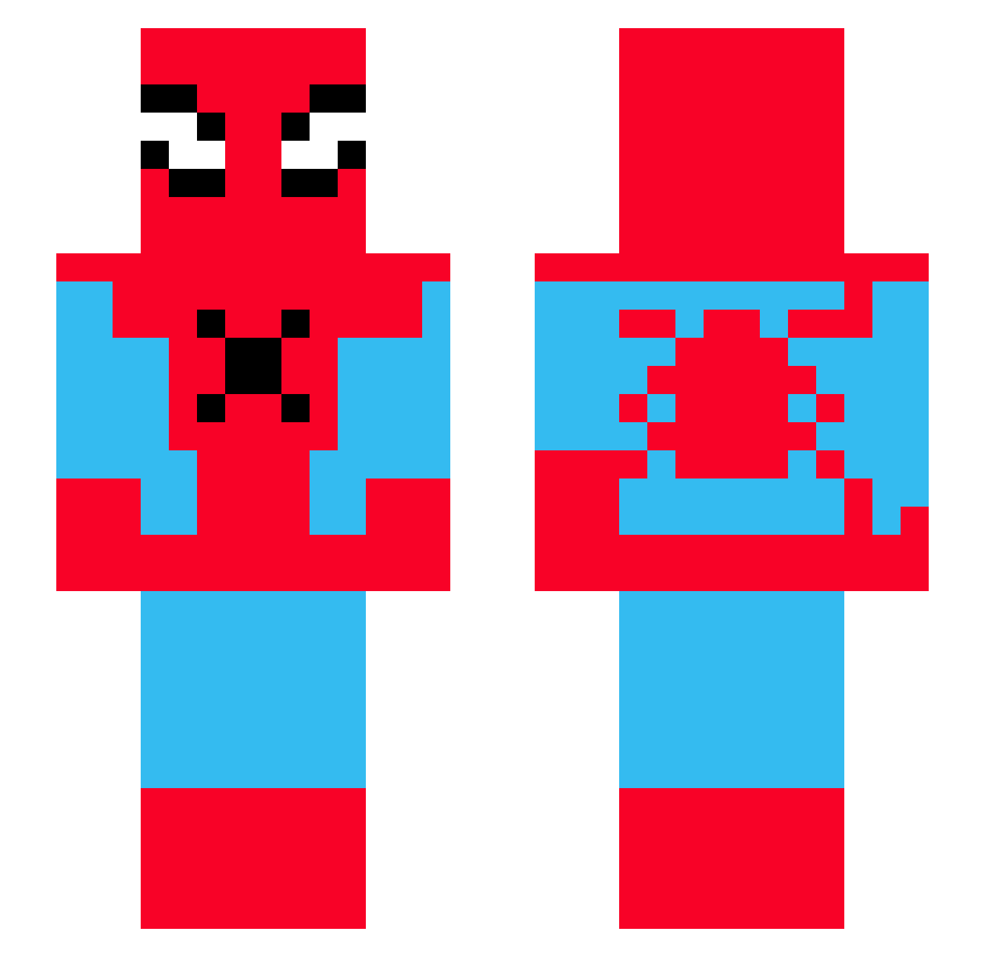 sellstick Minecraft skin, front and back view