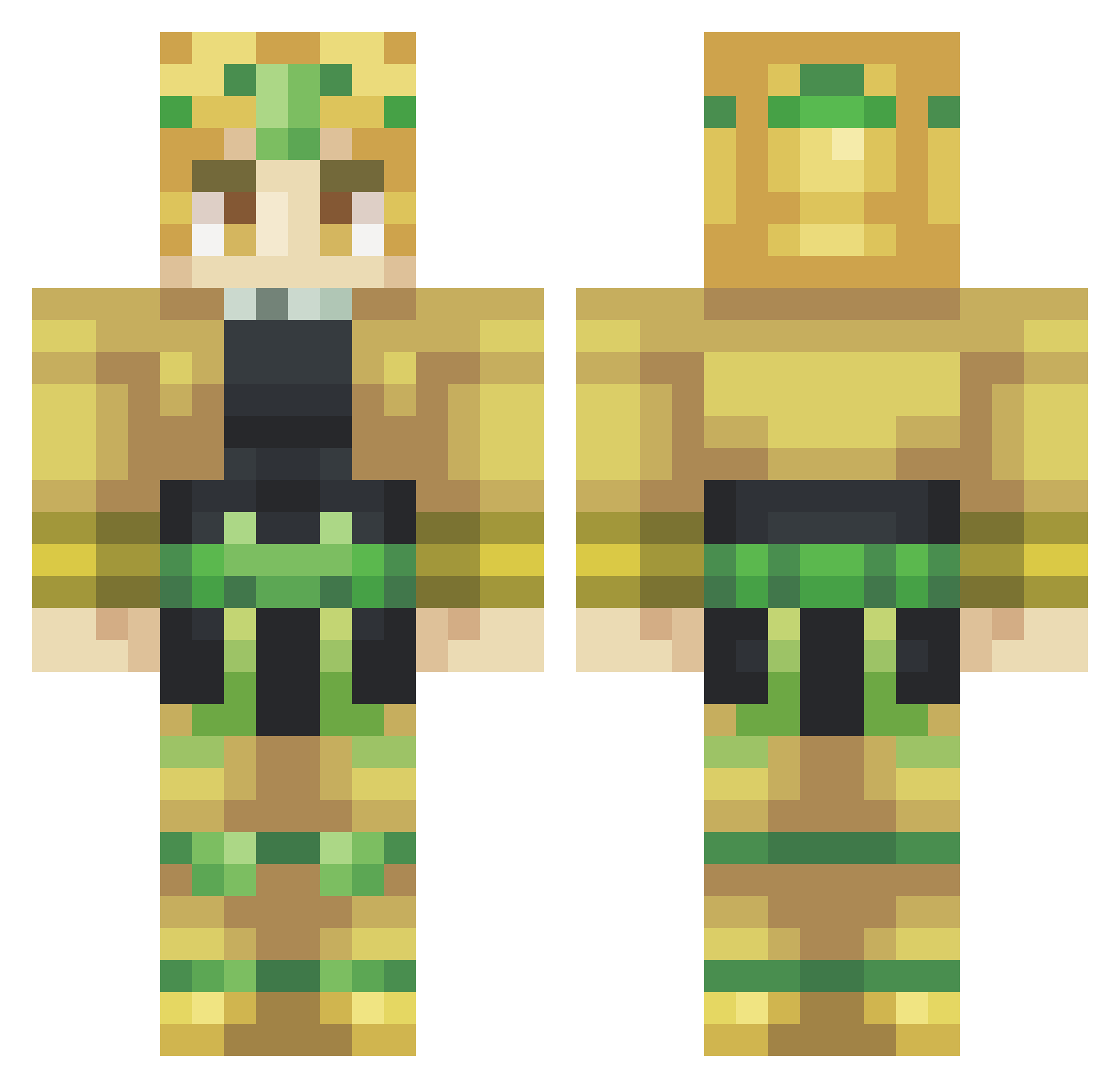 Gianno_02 Minecraft skin, front and back view