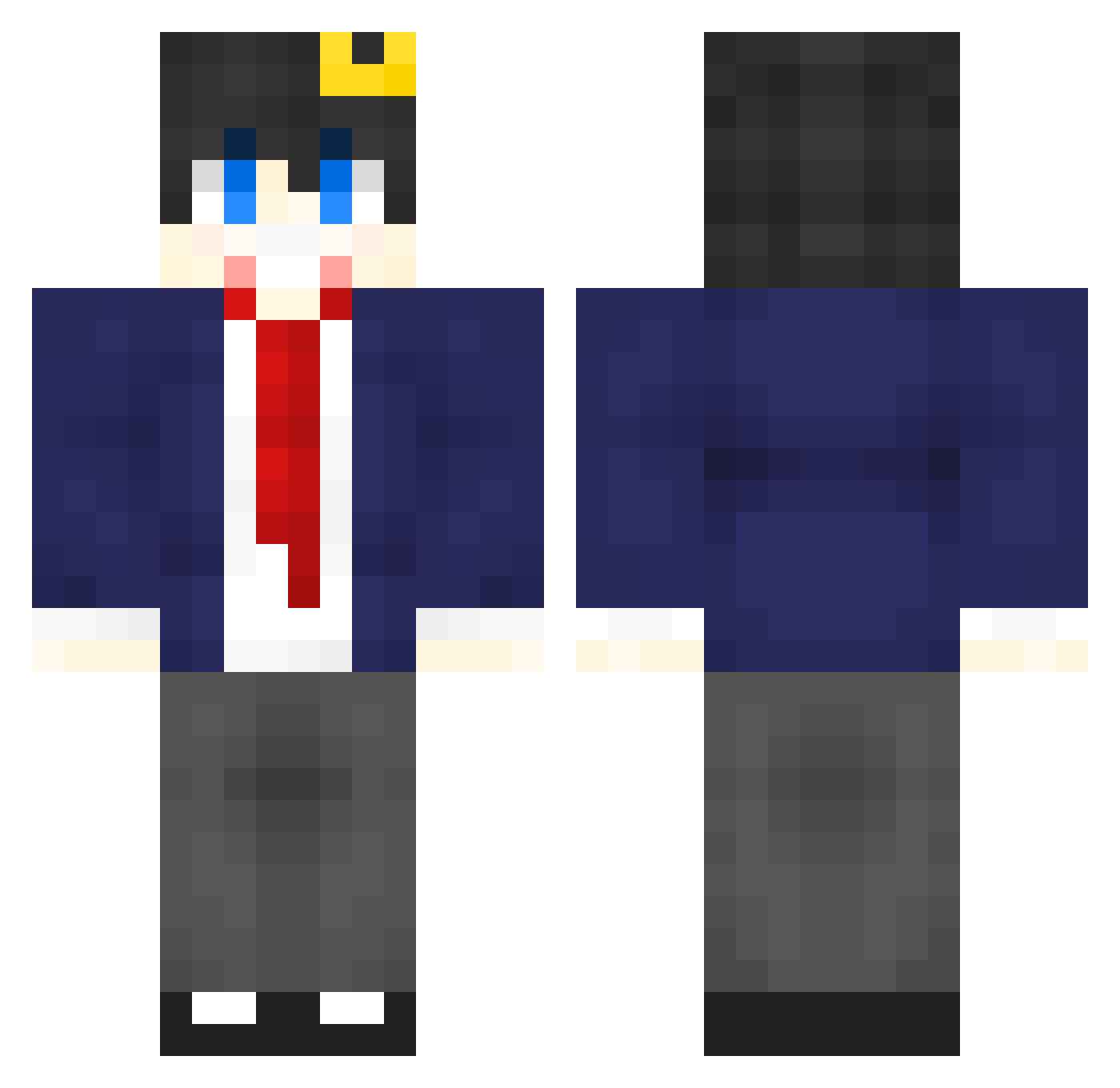 popokin Minecraft skin, front and back view