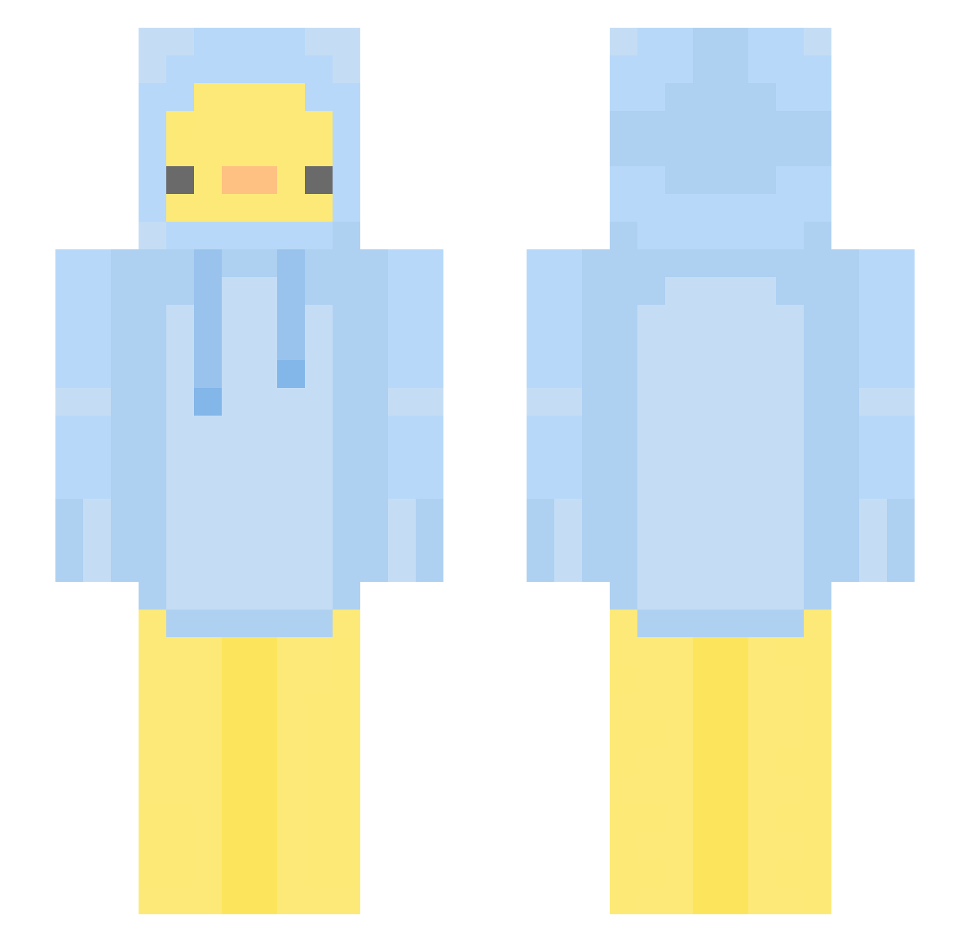 dodobird_oHo Minecraft skin, front and back view