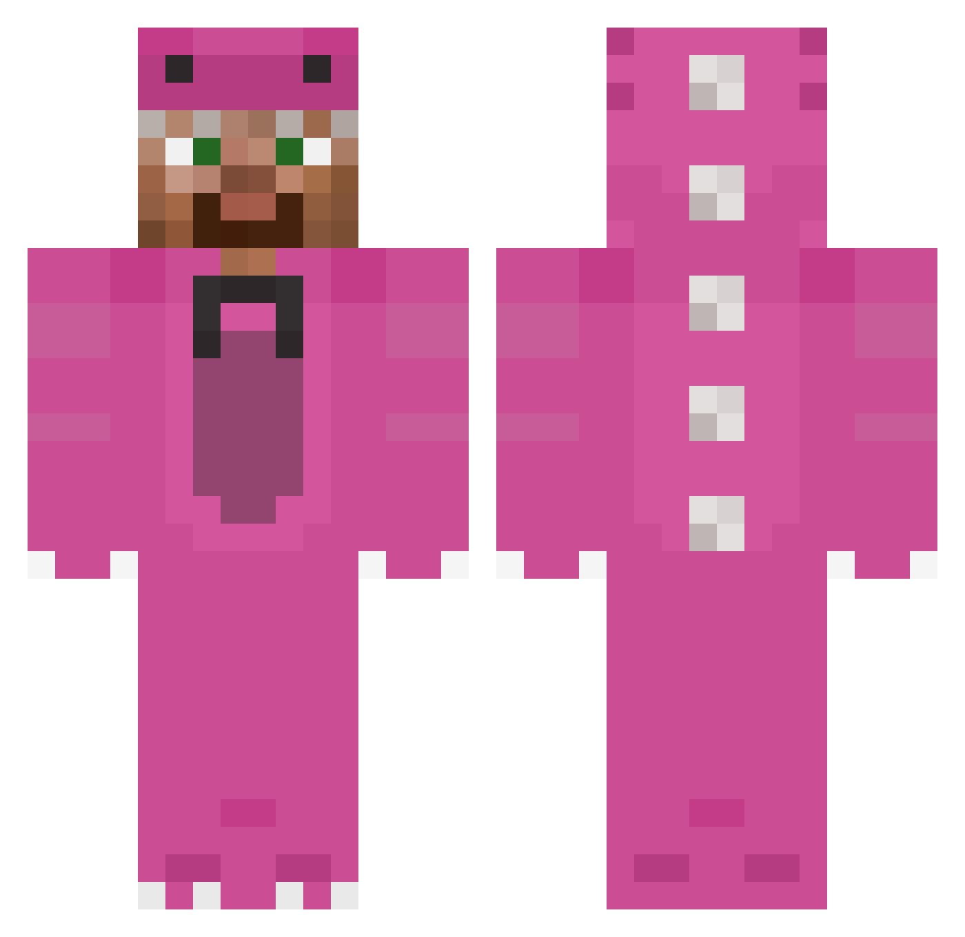 piloooww Minecraft skin, front and back view