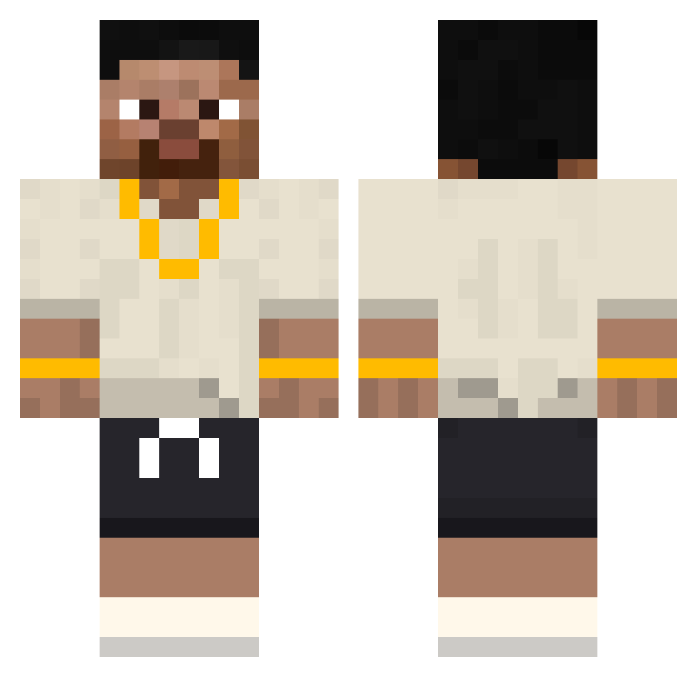 Troxerr Minecraft skin, front and back view