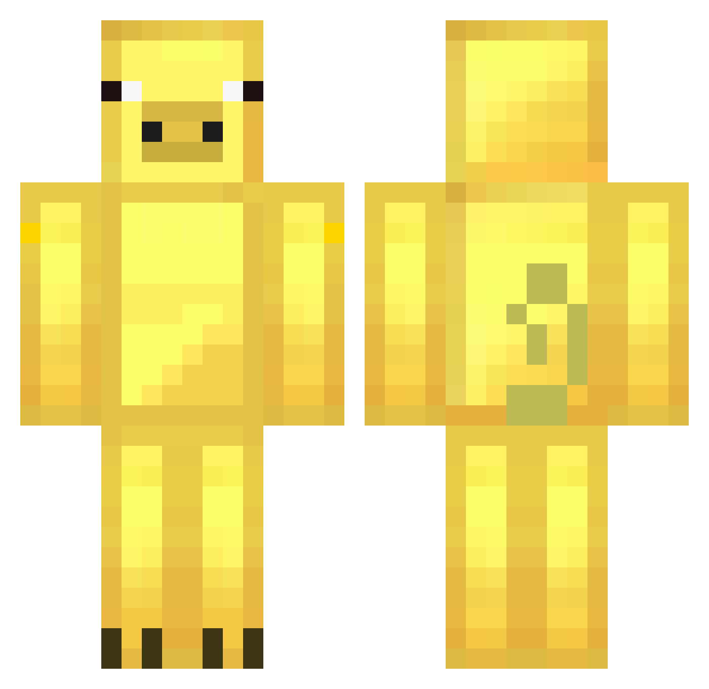Toramaruuuu Minecraft skin, front and back view