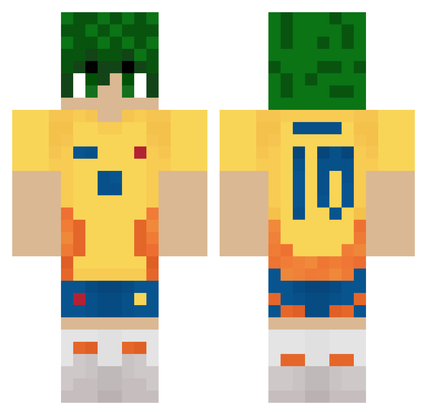 Krayvhicnok Minecraft skin, front and back view