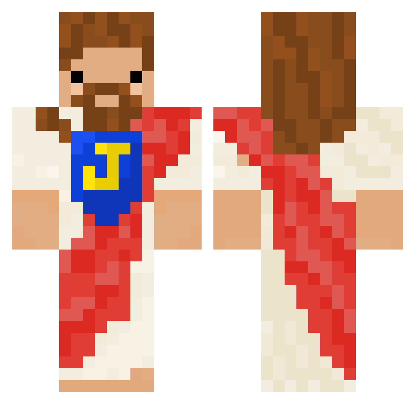 Shmoney18 Minecraft skin, front and back view