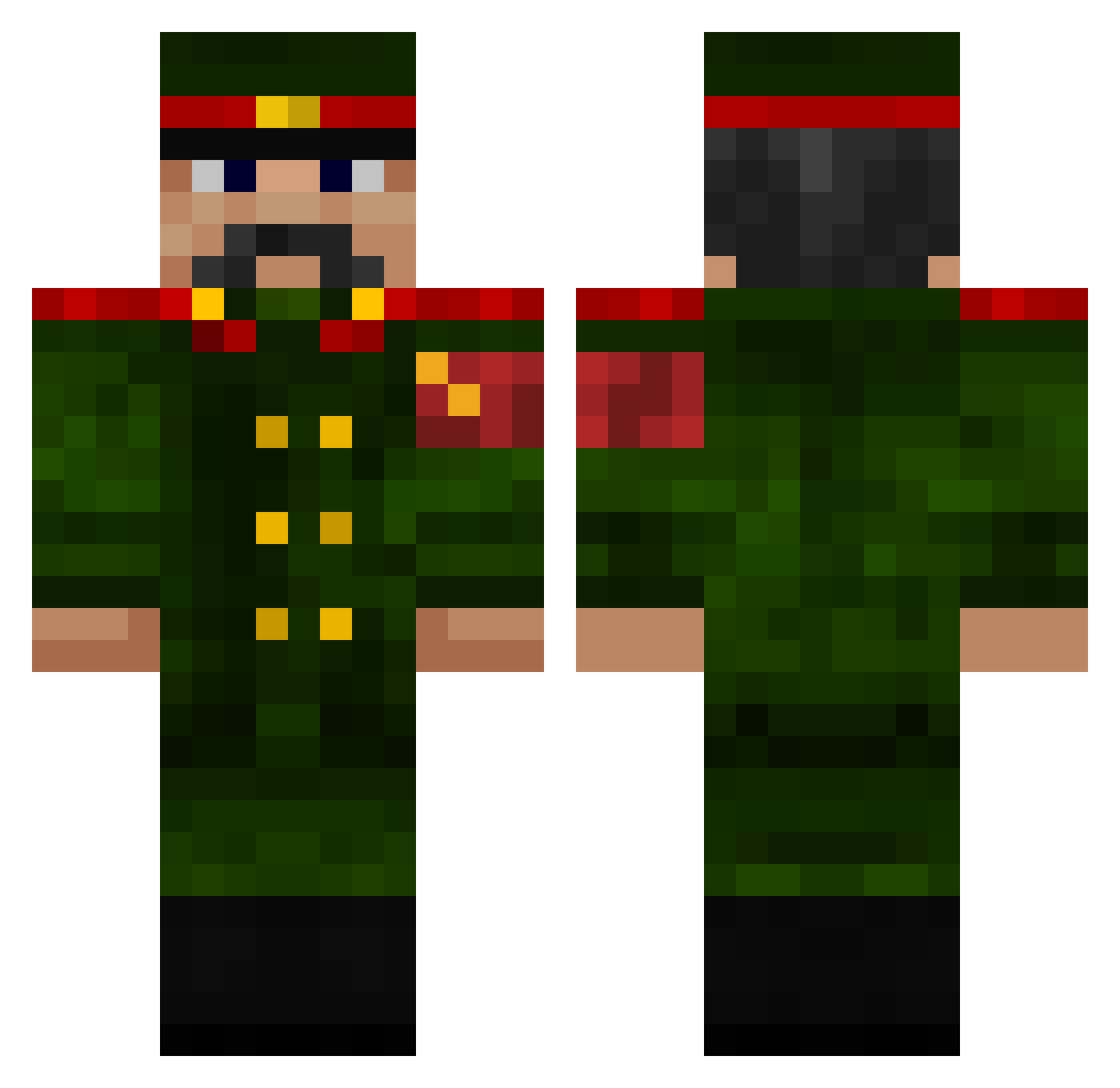zyu2534_2 Minecraft skin, front and back view
