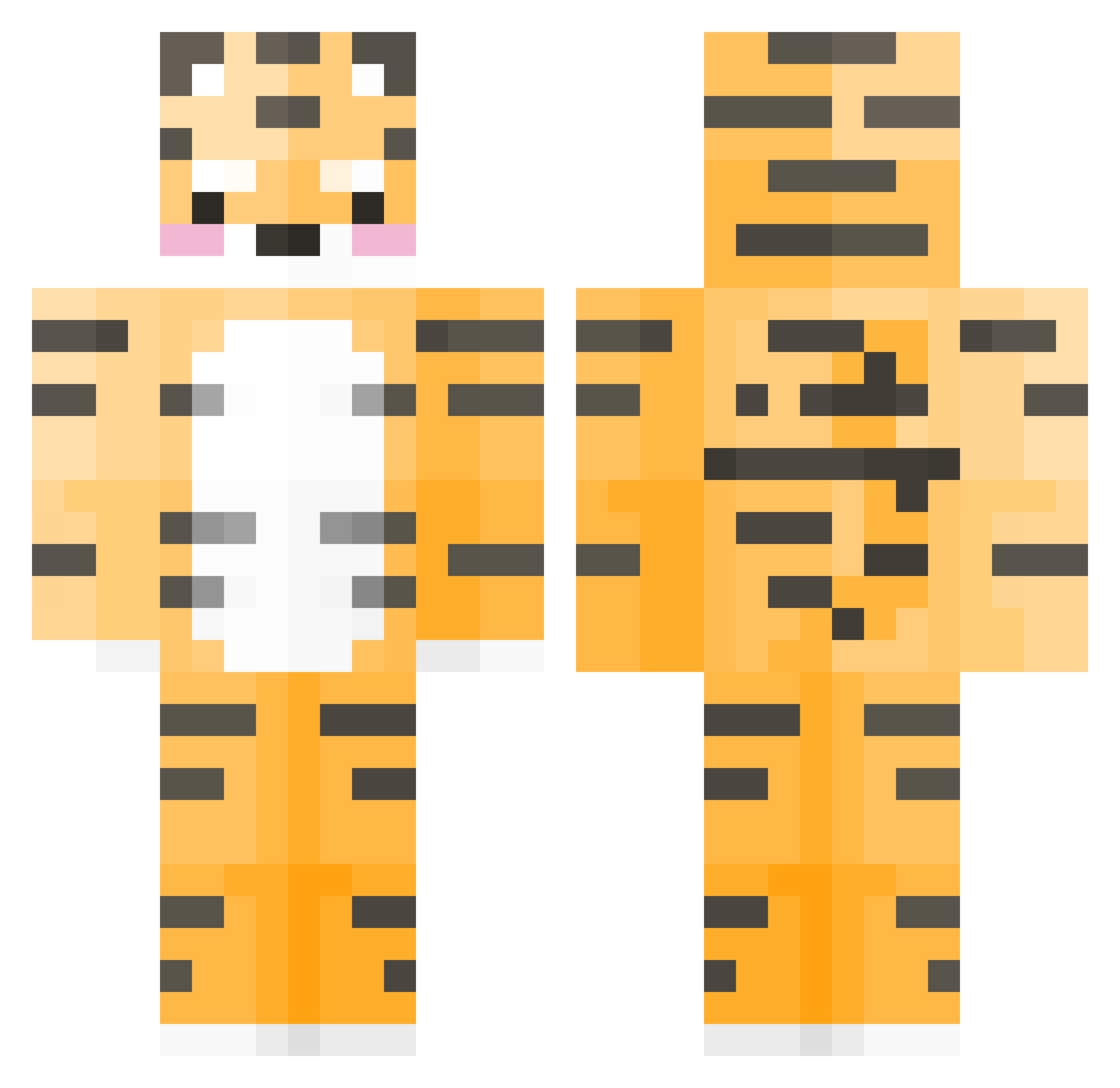 sw4ggot Minecraft skin, front and back view
