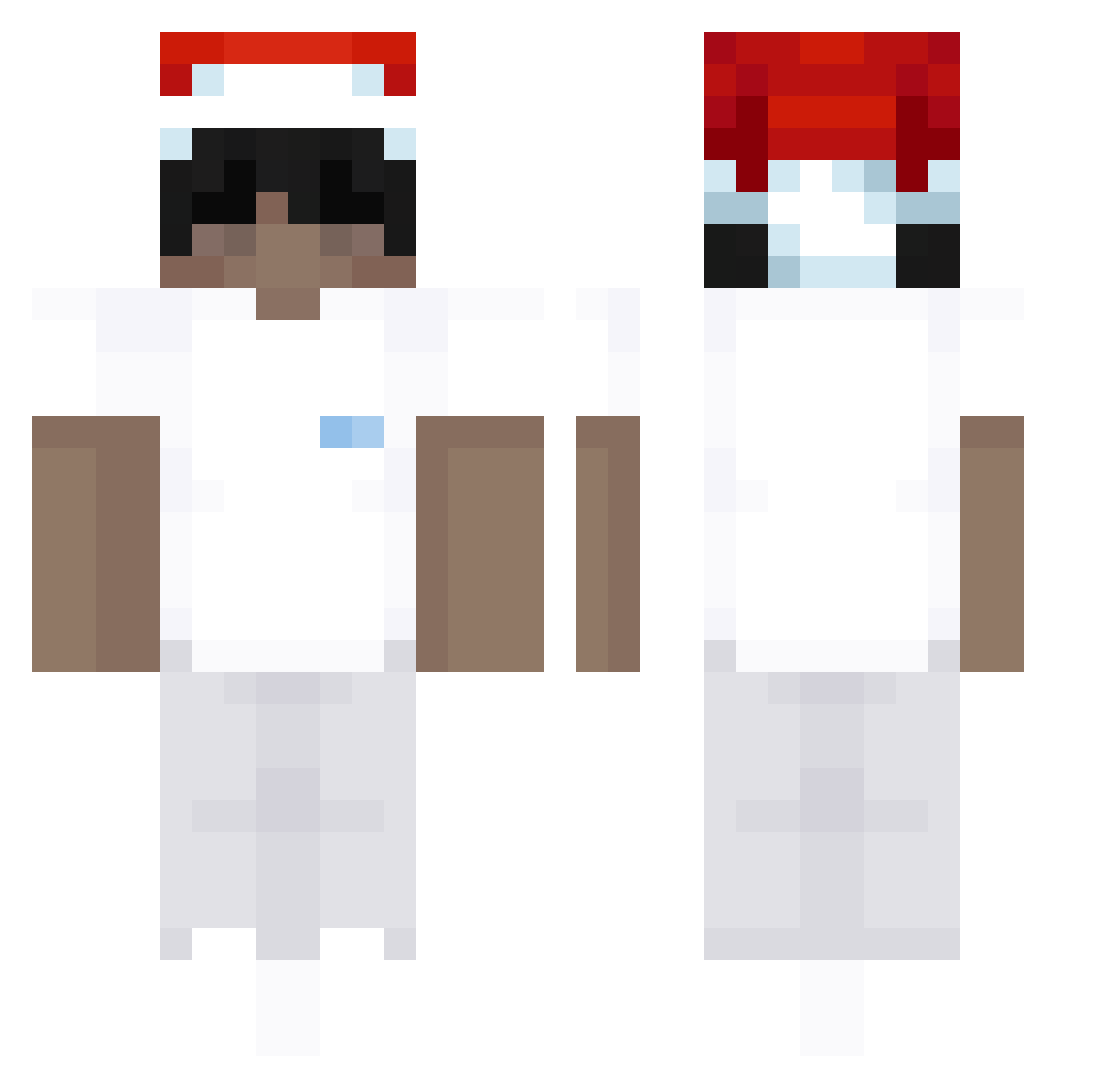 Xxx_negrito_xxX Minecraft skin, front and back view