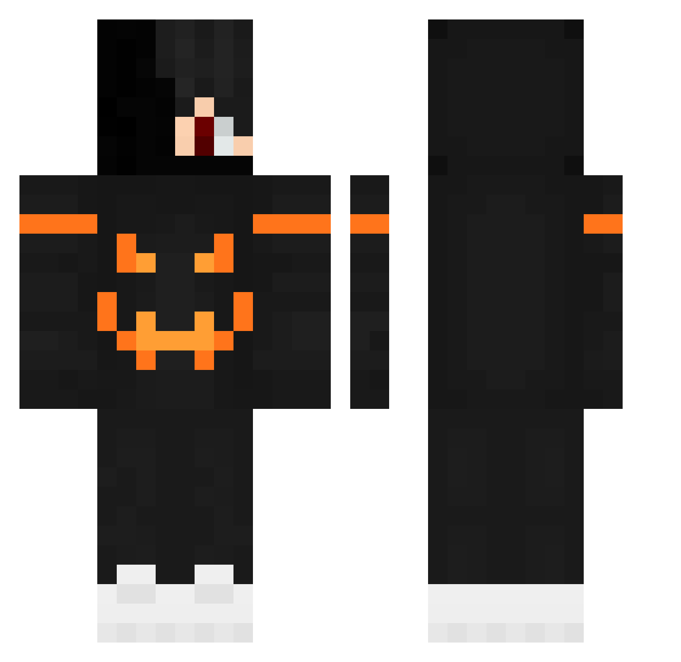 Kmooly_IQ Minecraft skin, front and back view