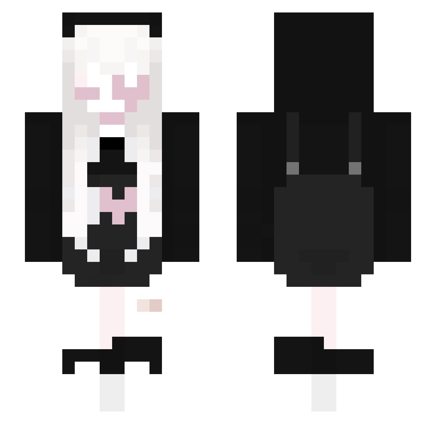 littleeDeadGhost Minecraft skin, front and back view