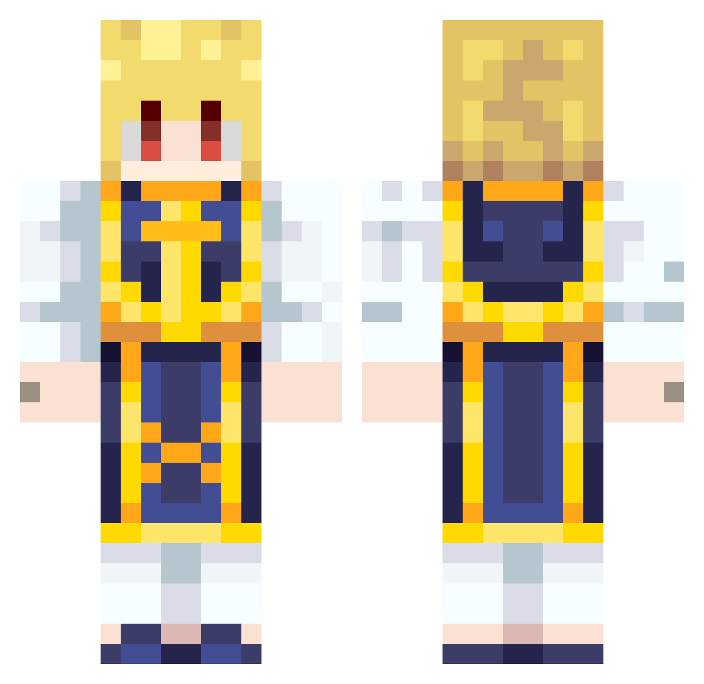 thiagwx Minecraft skin, front and back view