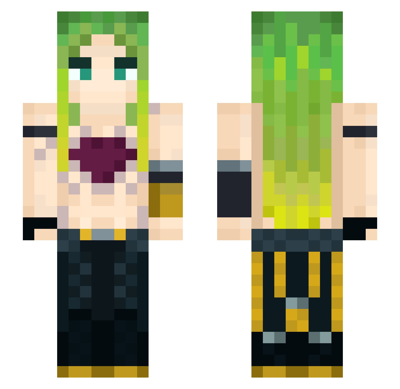 Andriu_Lun Minecraft skin, front and back view