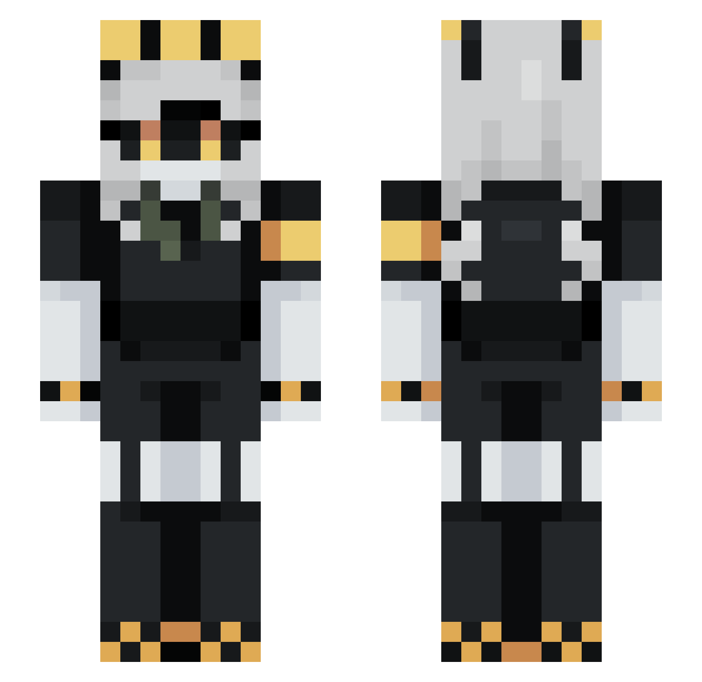 sandwidch Minecraft skin, front and back view