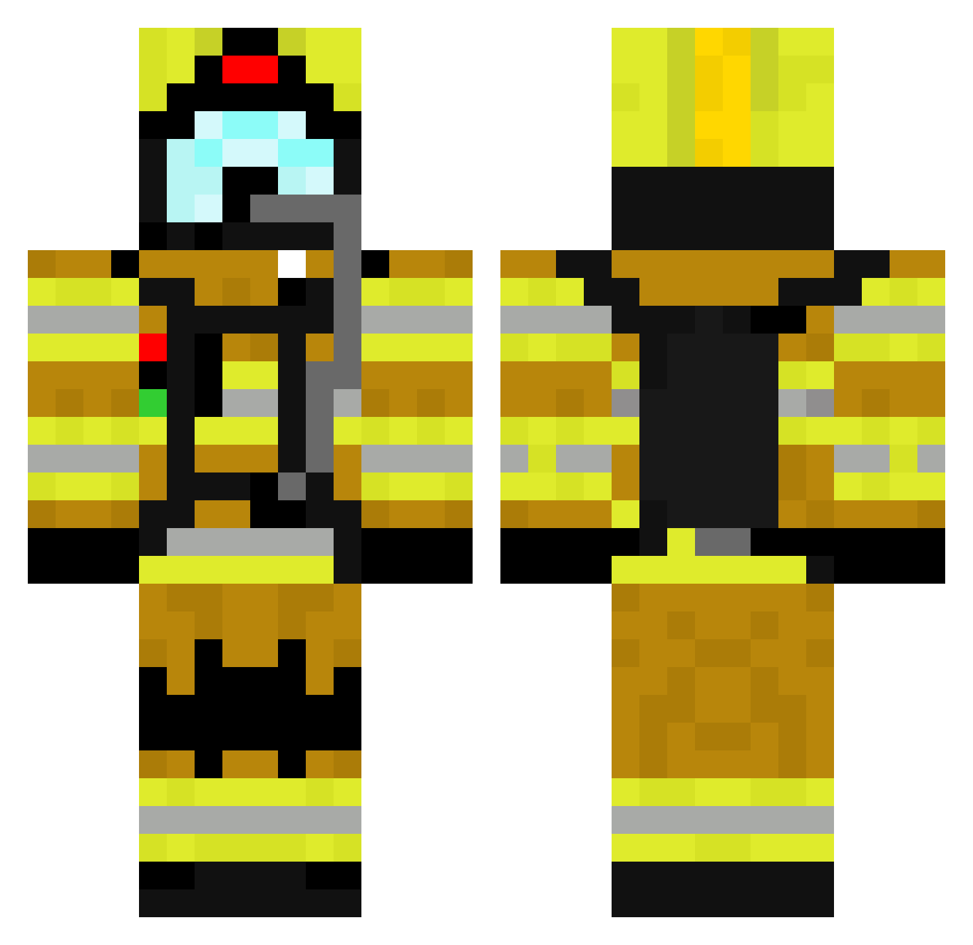Smaugboy14 Minecraft skin, front and back view