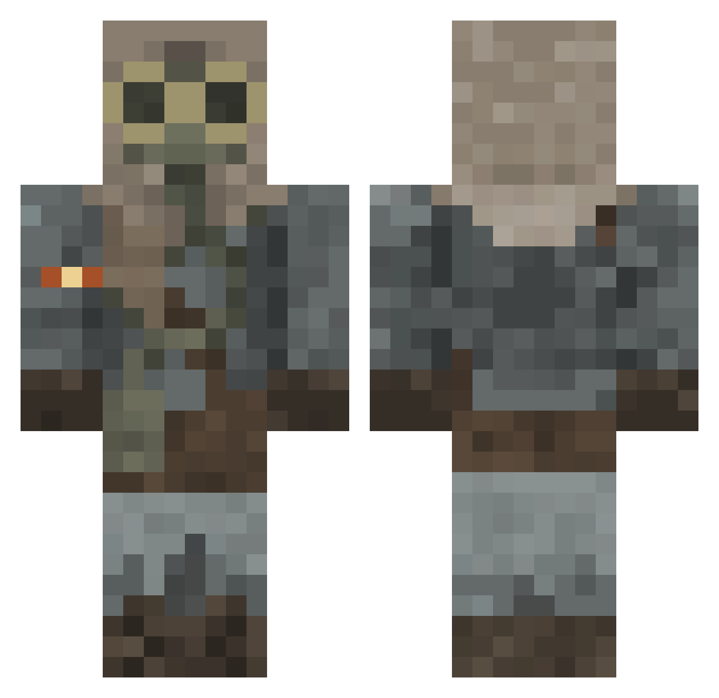 Venyay Minecraft skin, front and back view